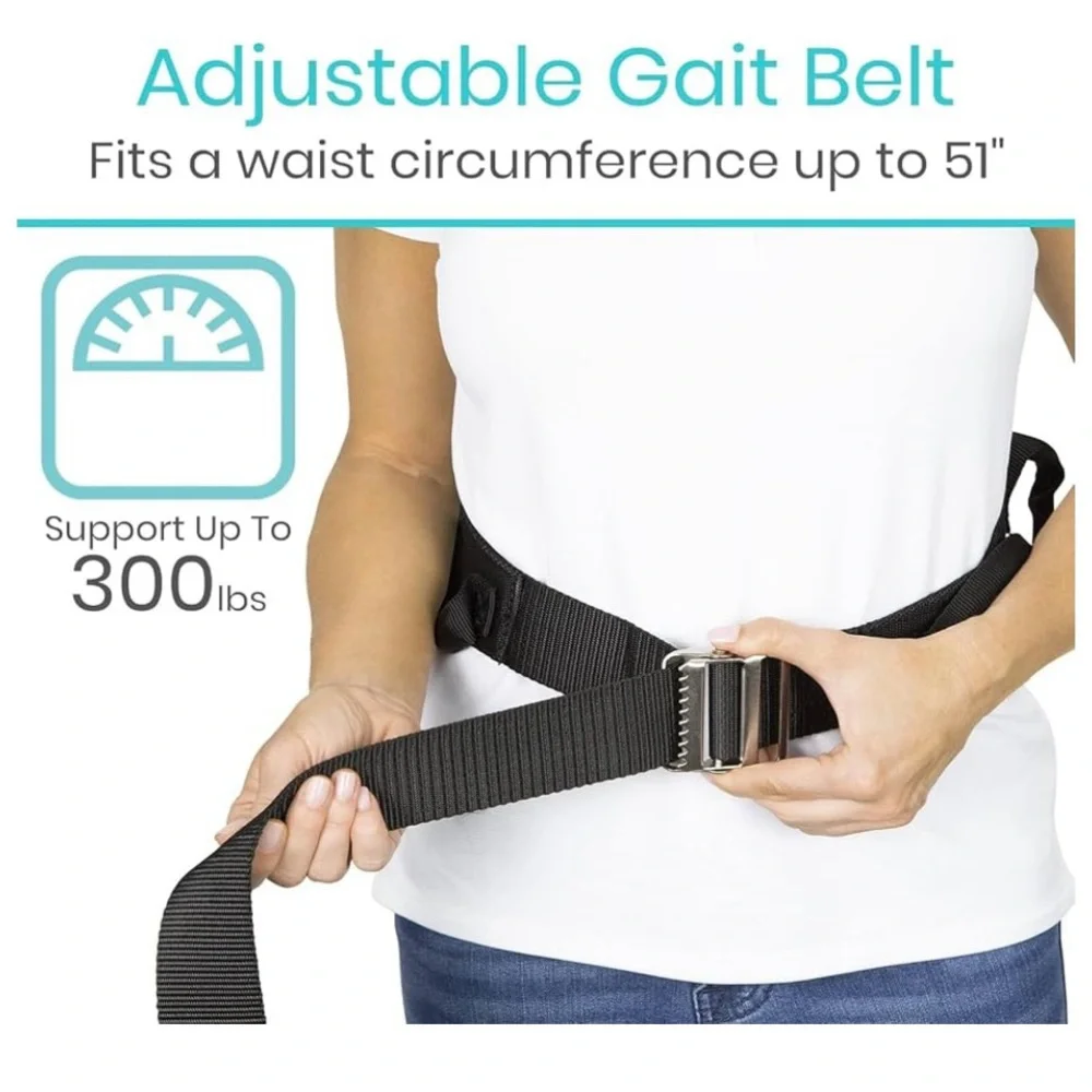 Gait Belt/Transfer Belt, Black